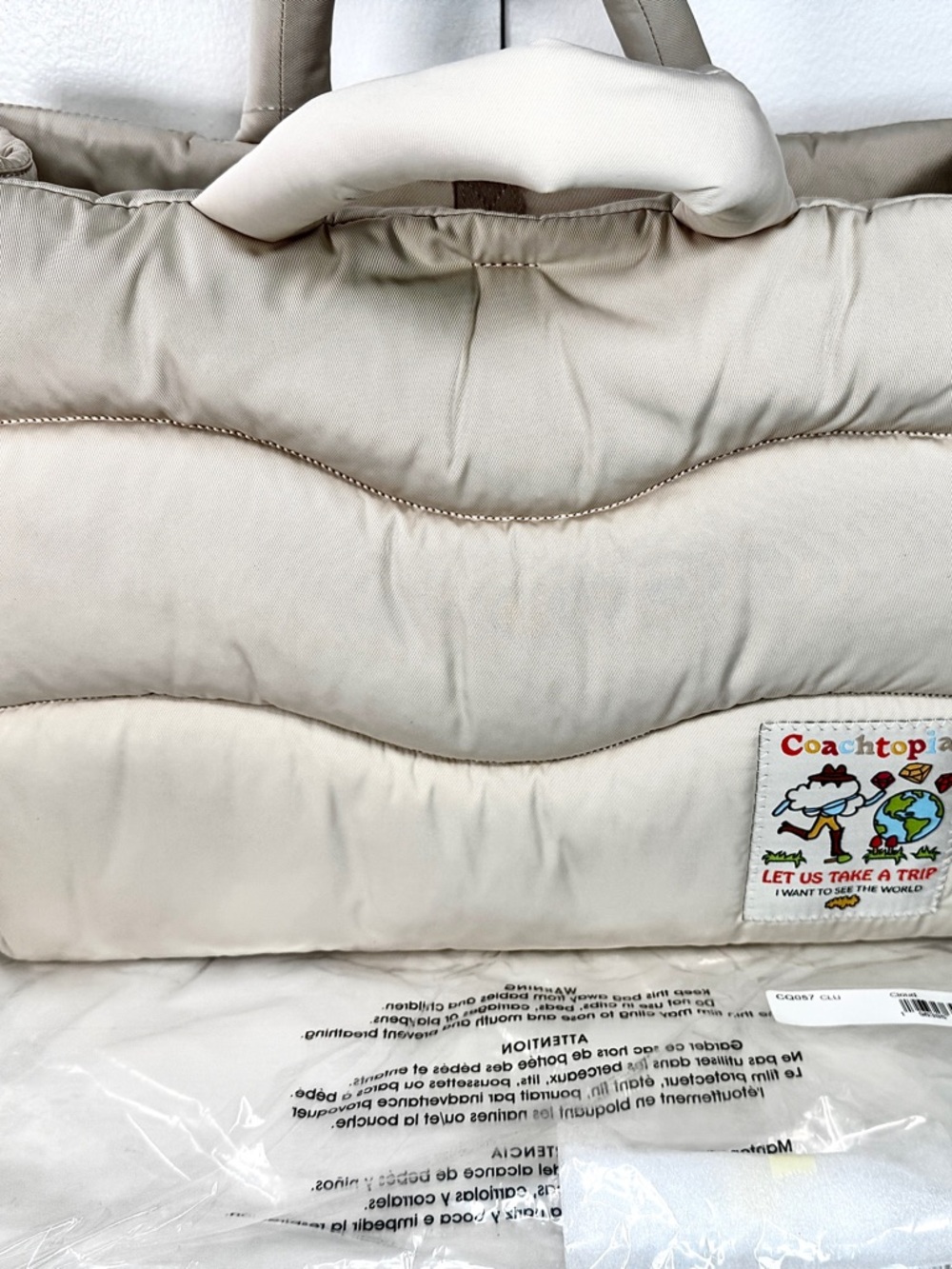 NWT Coach Coachtopia Puffy Tote Cloud CQ057 Quilted Luxury Minimalist Bag - Picture 16 of 16